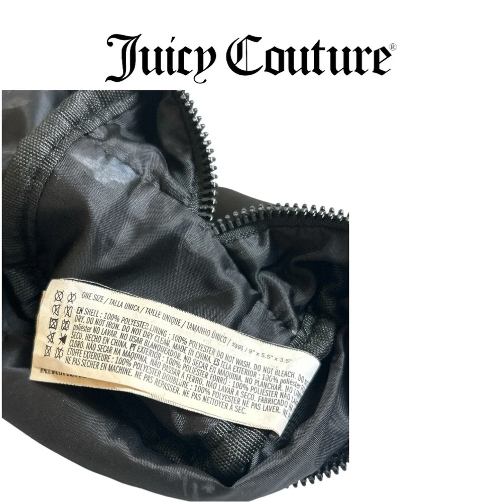 Juicy Couture Black Rhinestone‎ Logo Bag